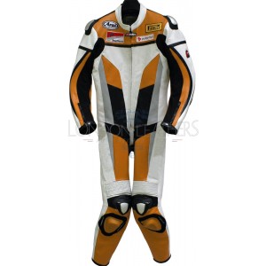 RTX Orange Spartan Sports Biker One Piece Leather Suit